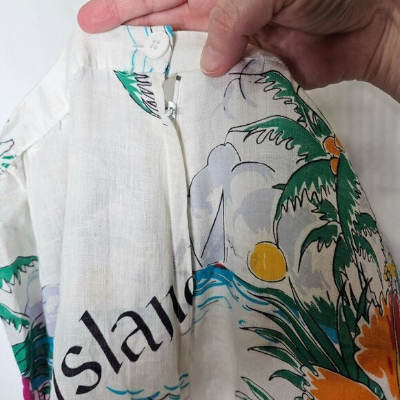 Vintage Carole Little Saint-Tropez West Tropical Print Skirt‎ 70s 80s Tiered 8 - Picture 5 of 15